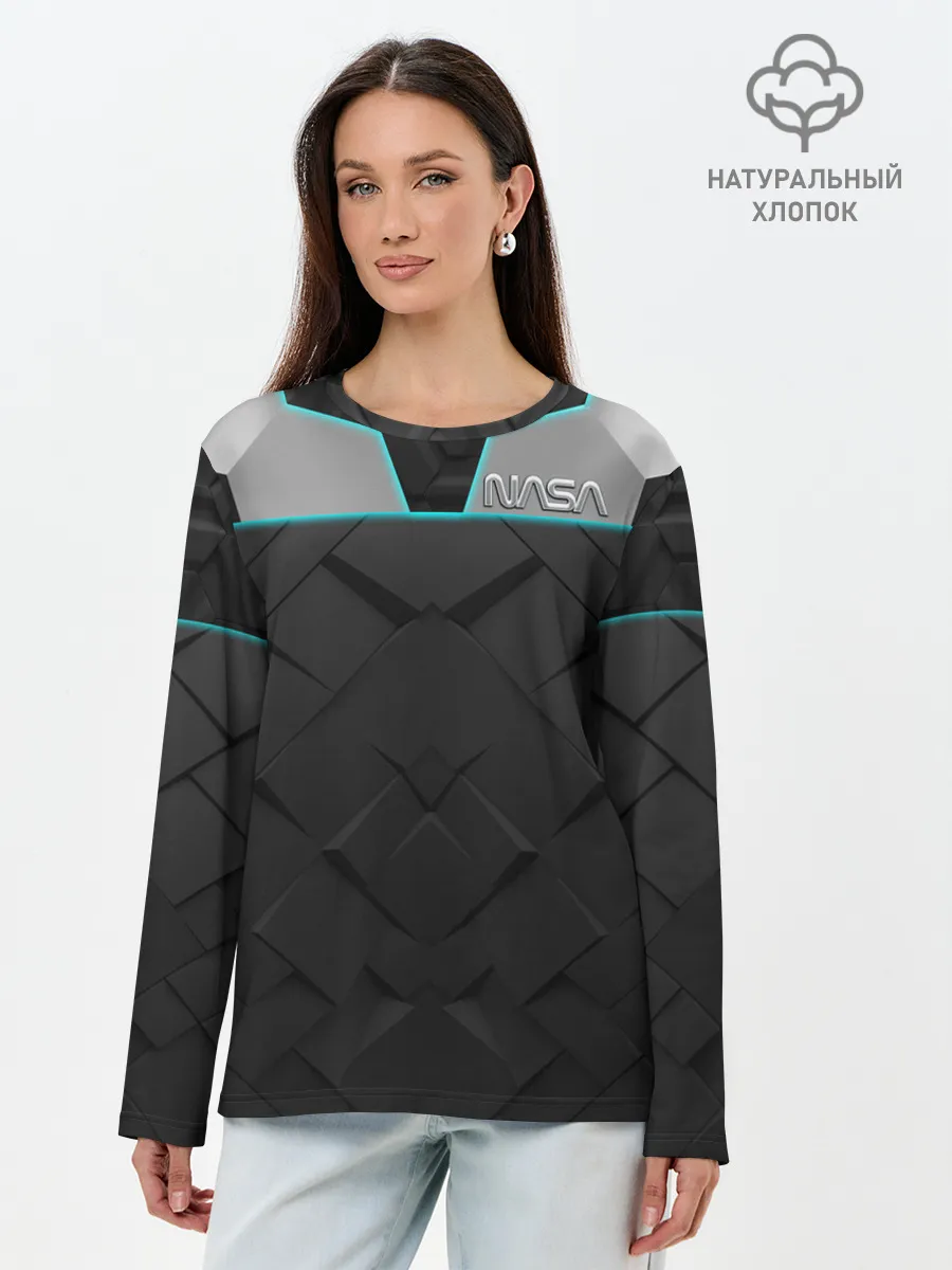 Лонгслив женский. Хлопок / NASA