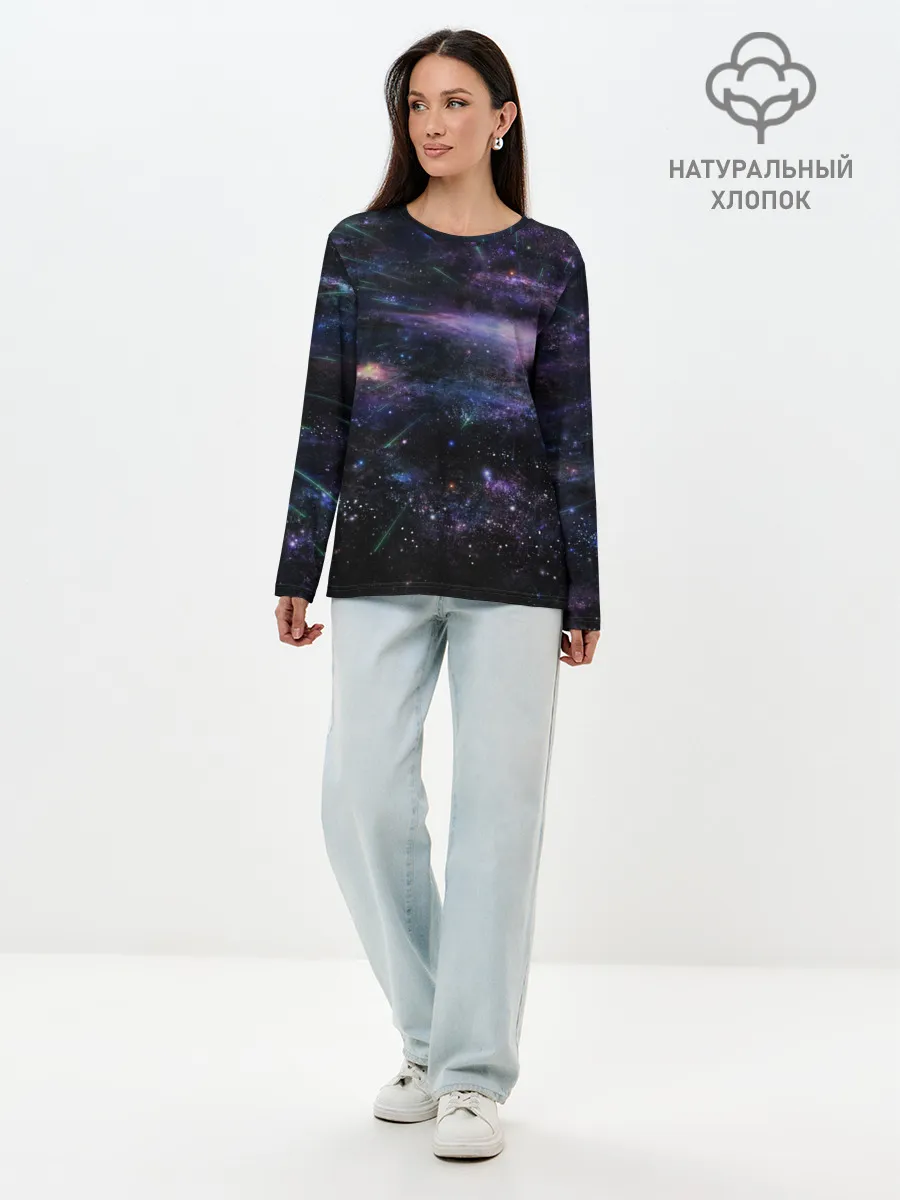 Лонгслив женский. Хлопок / Cosmos