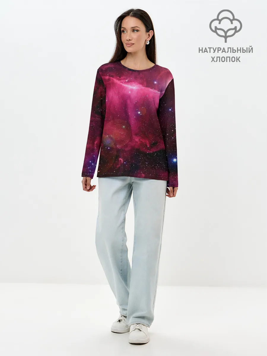 Лонгслив женский. Хлопок / Cosmos
