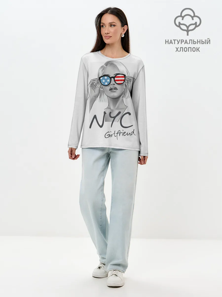 Лонгслив женский. Хлопок / NYC girlfriend