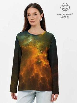 Лонгслив женский. Хлопок / Cosmos