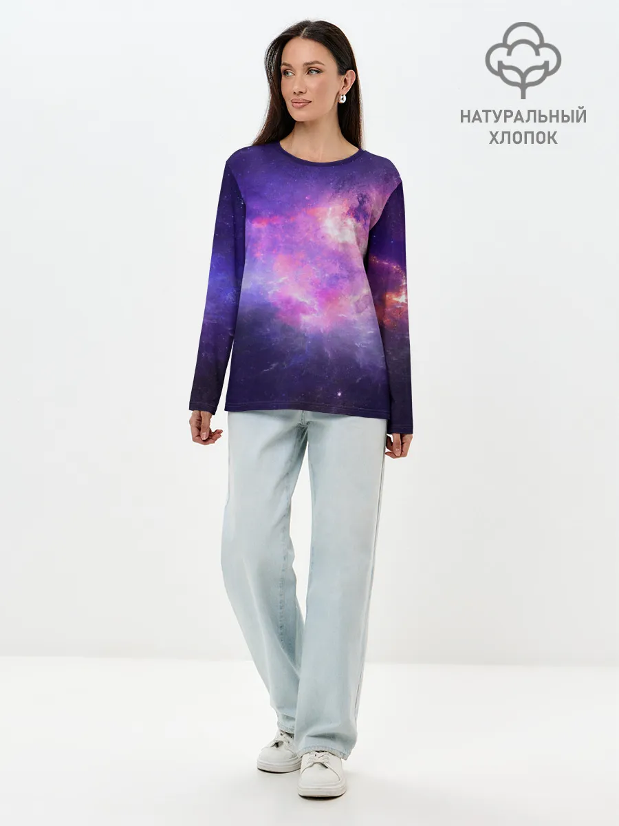 Лонгслив женский. Хлопок / Cosmos