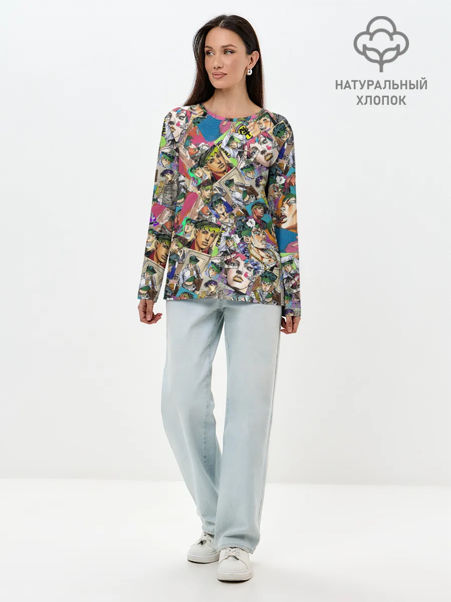 Лонгслив женский. Хлопок / JoJo Bizarre Adventure
