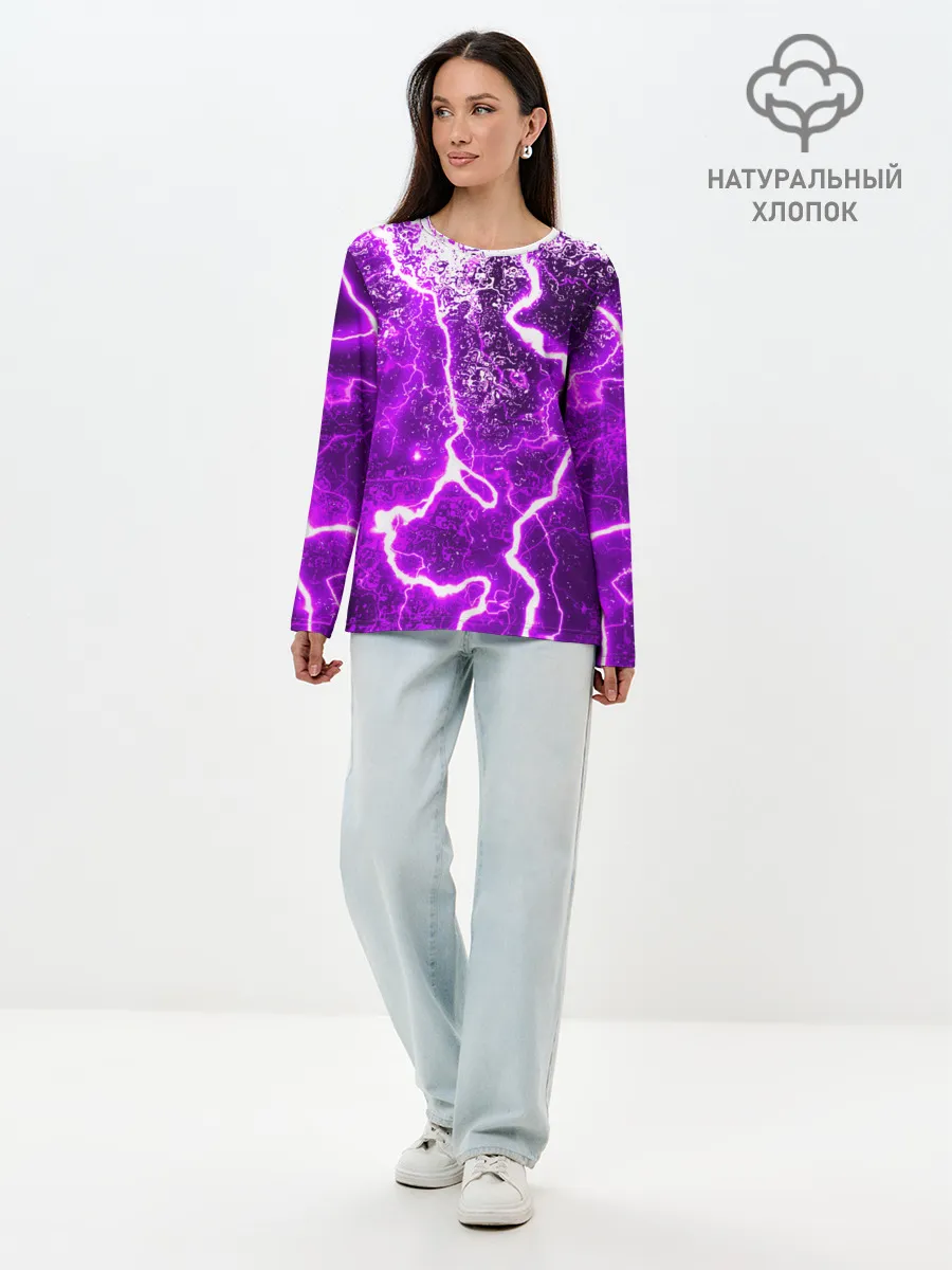 Лонгслив женский. Хлопок / НЕОНОВЫЙ STORM