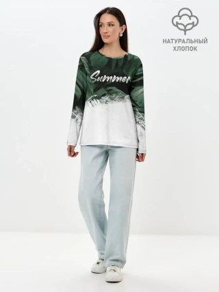 Лонгслив женский. Хлопок / Лето