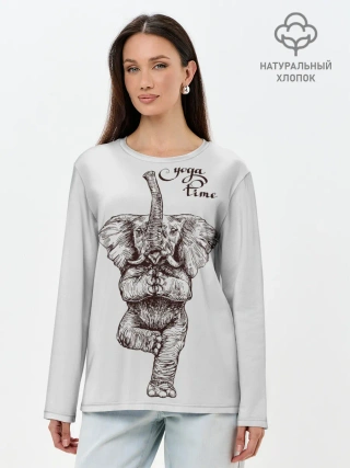 Лонгслив женский. Хлопок / Yoga time