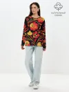 Лонгслив женский. Хлопок / Хохлома