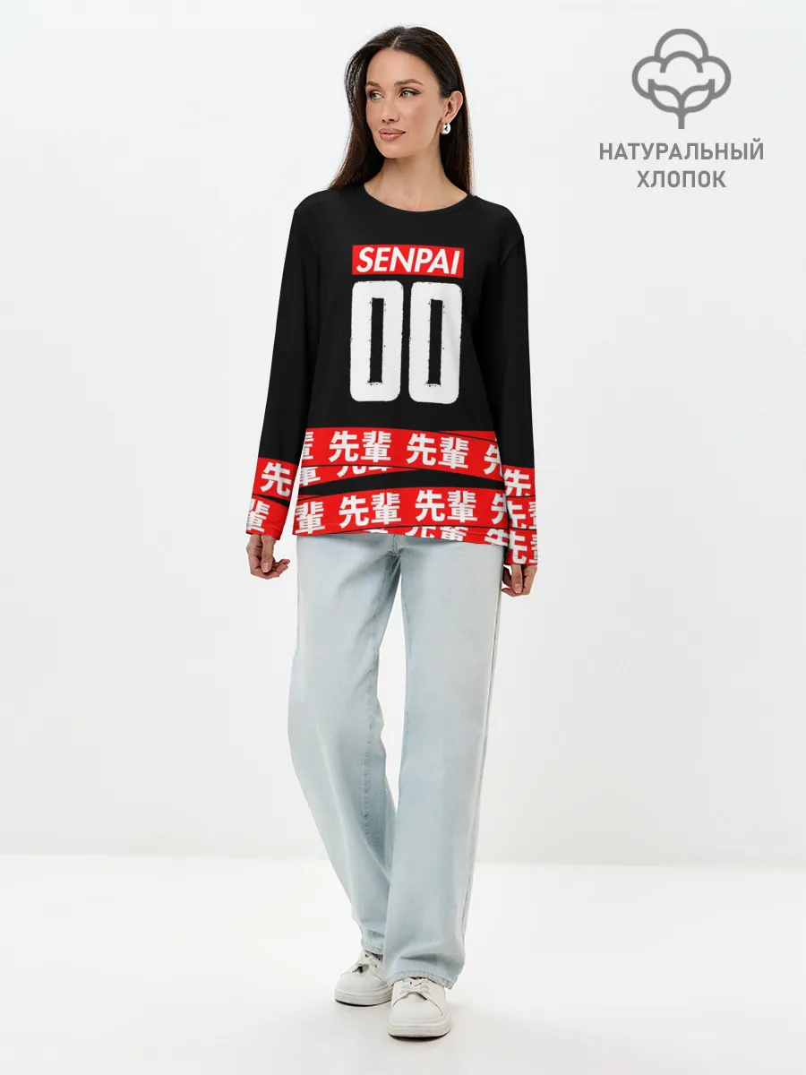 Лонгслив женский. Хлопок / Anime