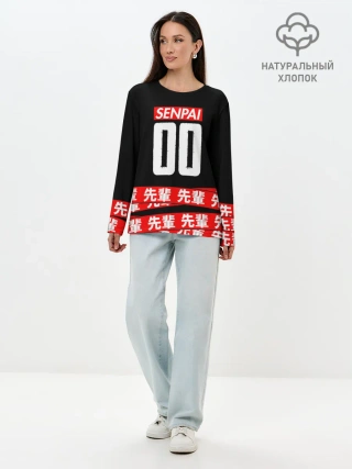 Лонгслив женский. Хлопок / Anime