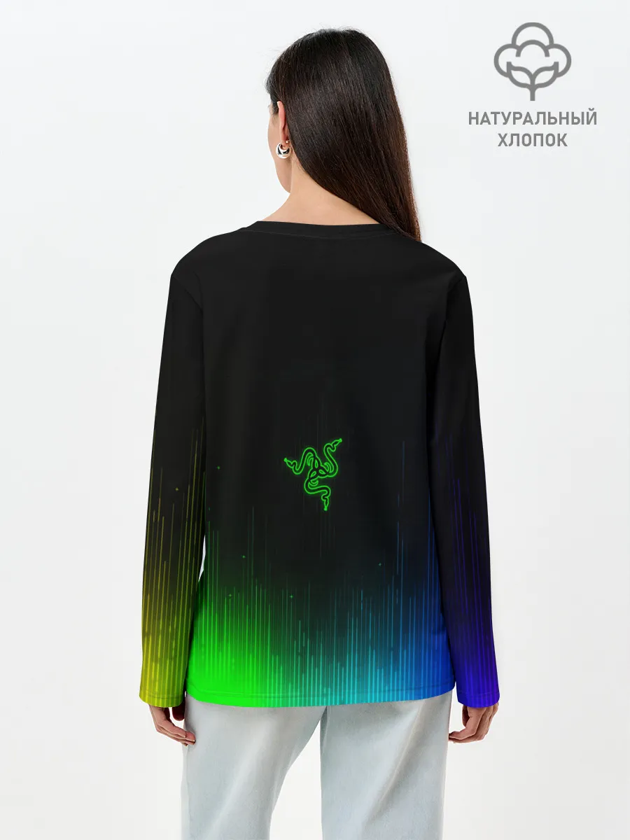 Лонгслив женский. Хлопок / RAZER NEON