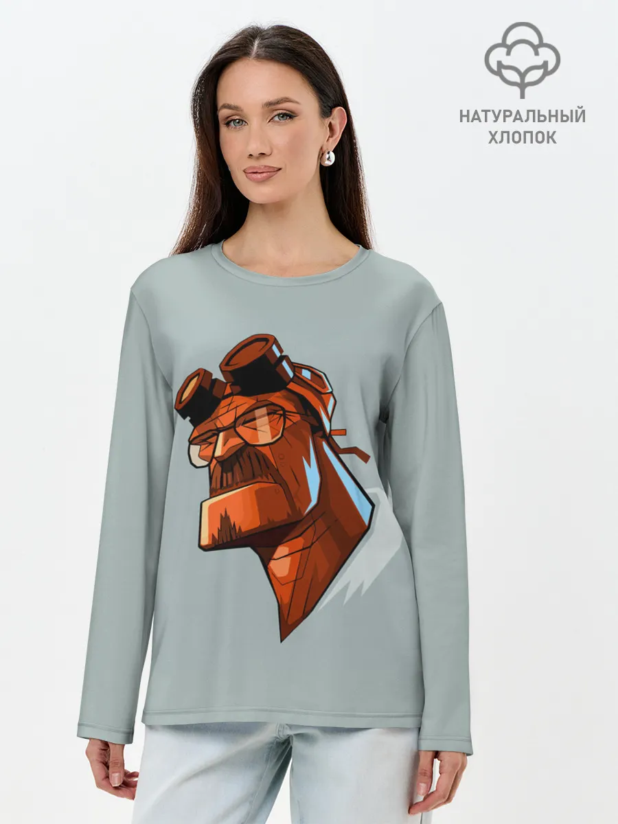 Лонгслив женский. Хлопок / Hellbad