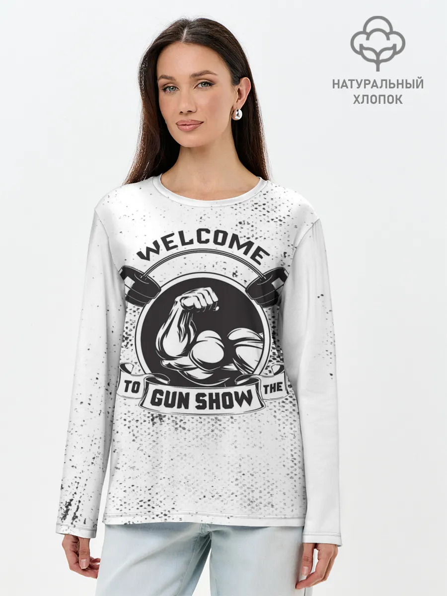 Лонгслив женский. Хлопок / Gun show