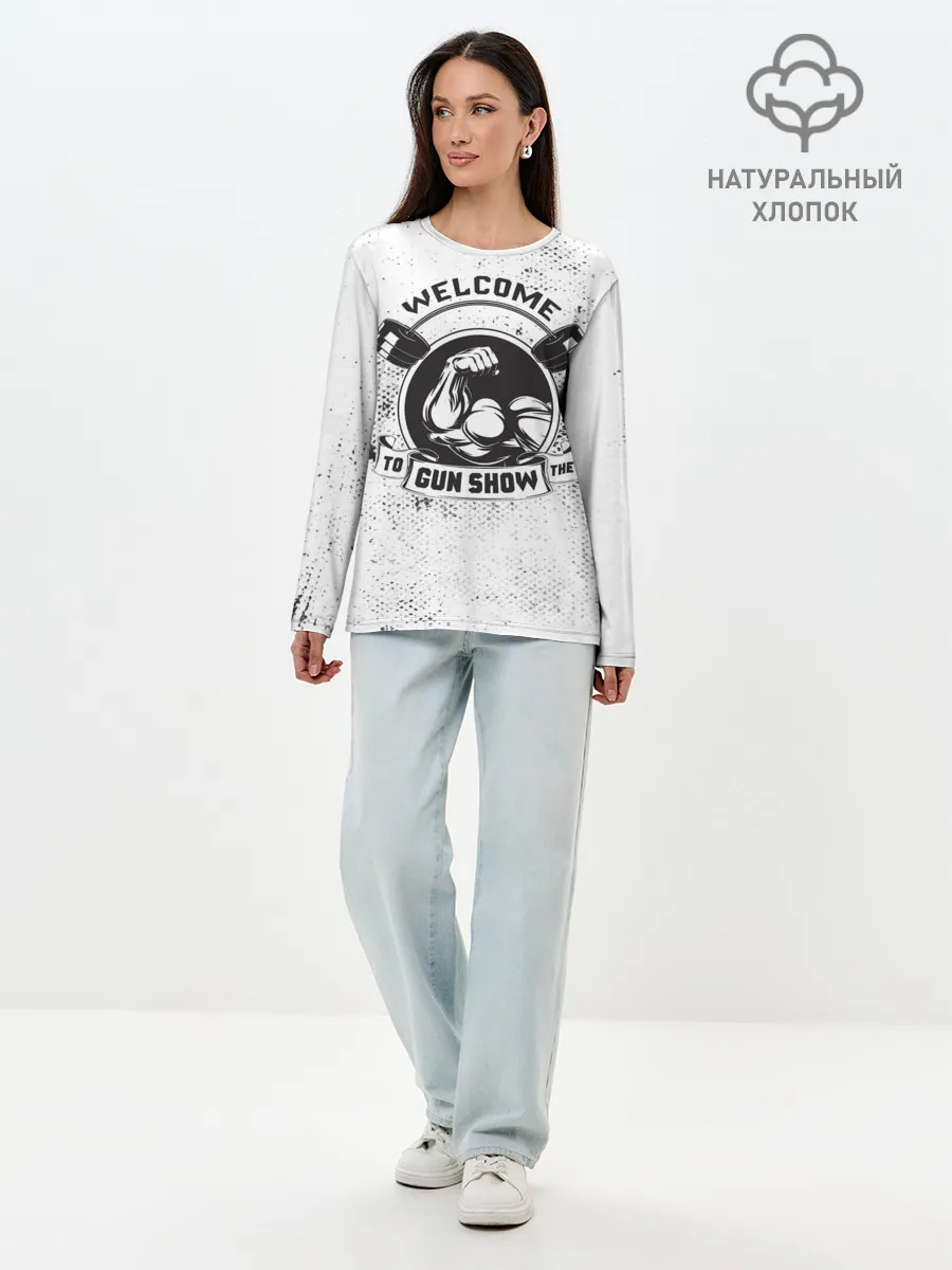 Лонгслив женский. Хлопок / Gun show