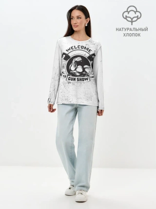 Лонгслив женский. Хлопок / Gun show