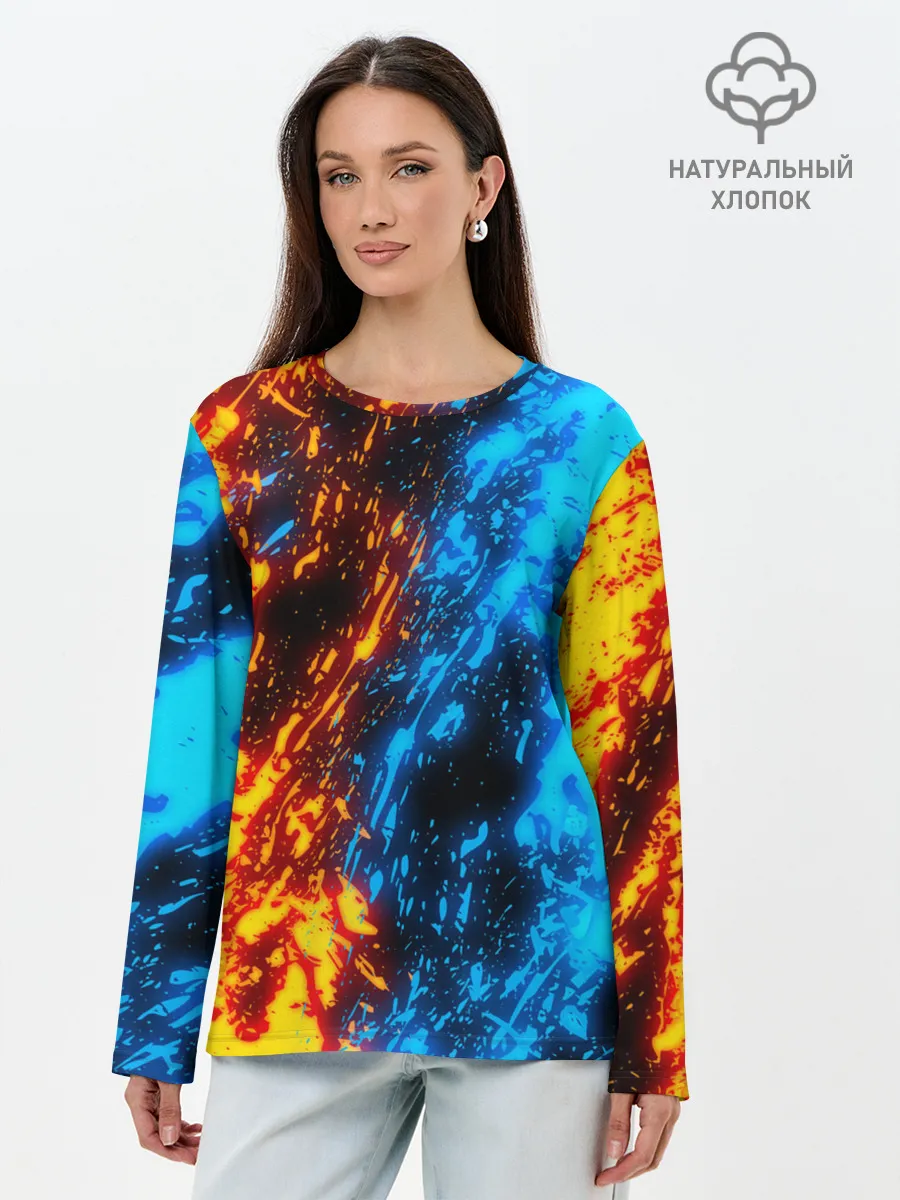 Лонгслив женский. Хлопок / БИТВА ОГНЕЙ