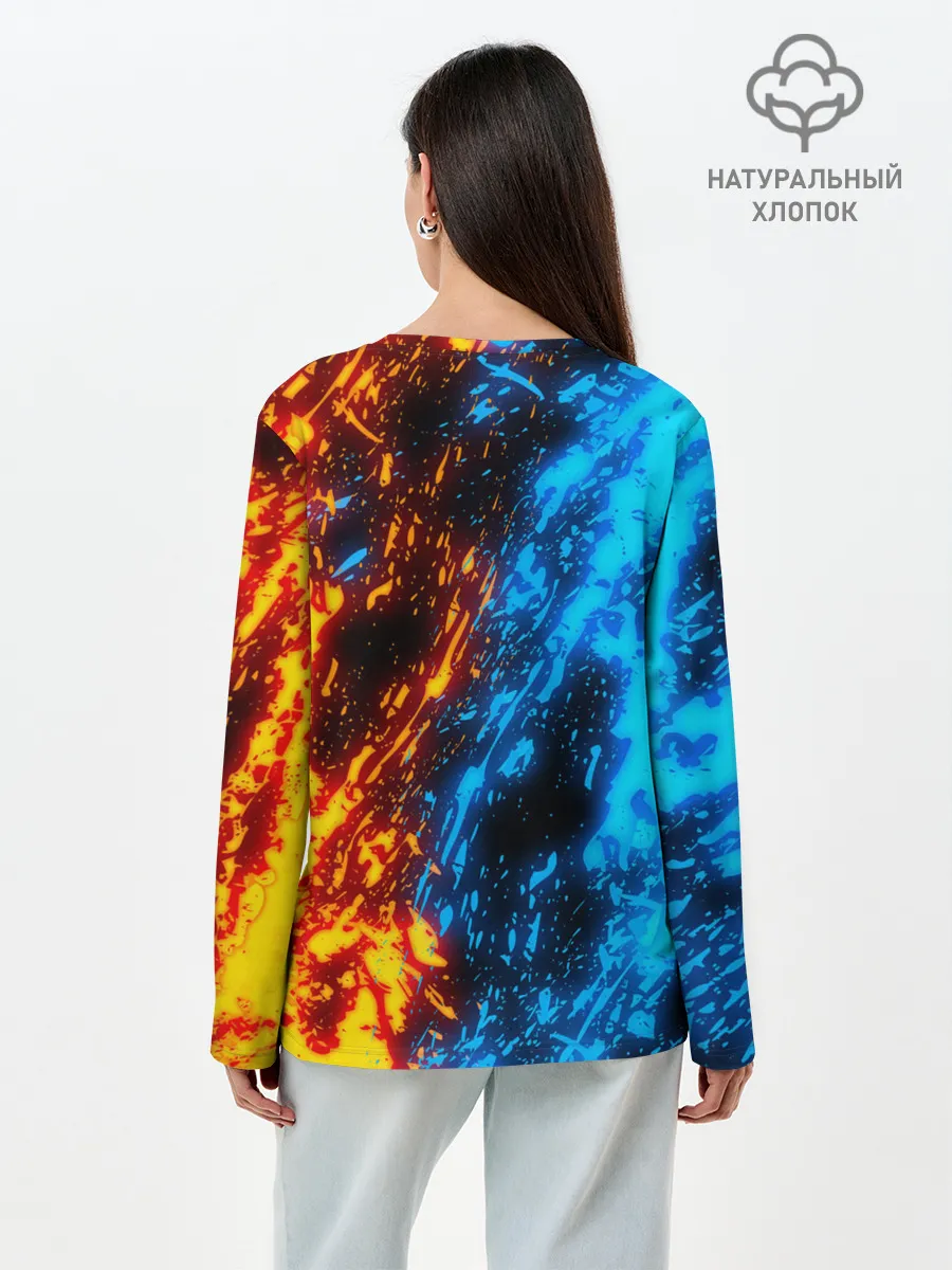Лонгслив женский. Хлопок / БИТВА ОГНЕЙ