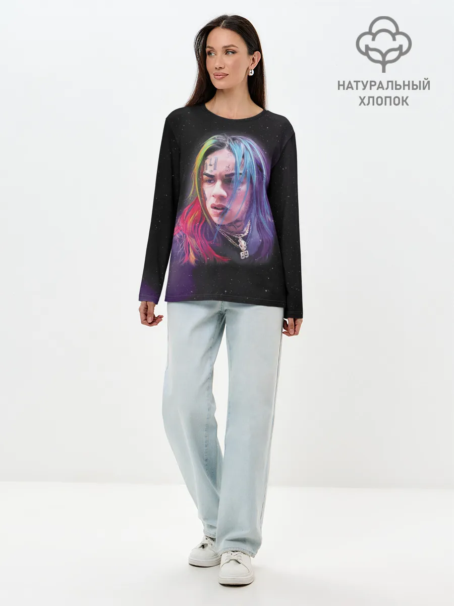 Лонгслив женский. Хлопок / Rap