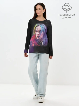 Лонгслив женский. Хлопок / Rap