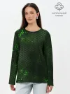 Лонгслив женский. Хлопок / ЗЕЛЕНАЯ БРОНЯ / GREEN STEEL
