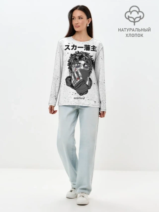 Лонгслив женский. Хлопок / Scarlxrd