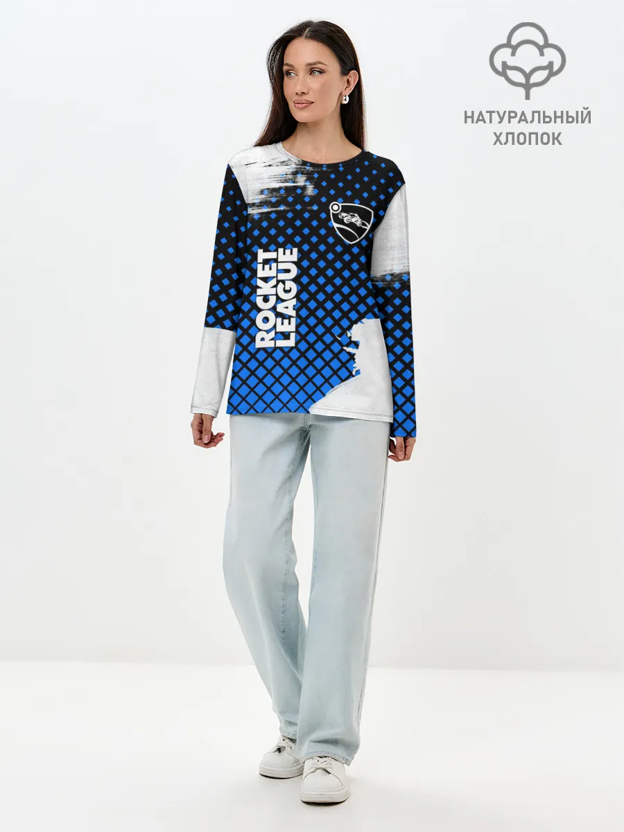 Лонгслив женский. Хлопок / ROCKET LEAGUE