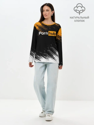 Лонгслив женский. Хлопок / Порно