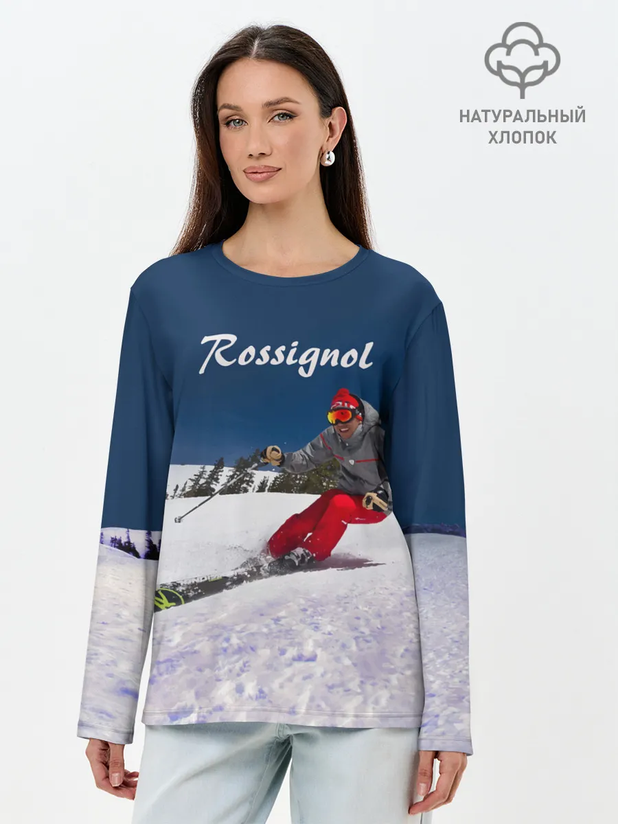 Лонгслив женский. Хлопок / Rossignol