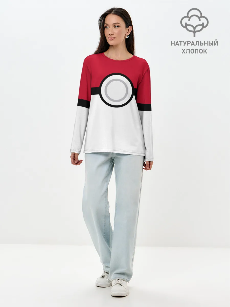 Лонгслив женский. Хлопок / Покебол