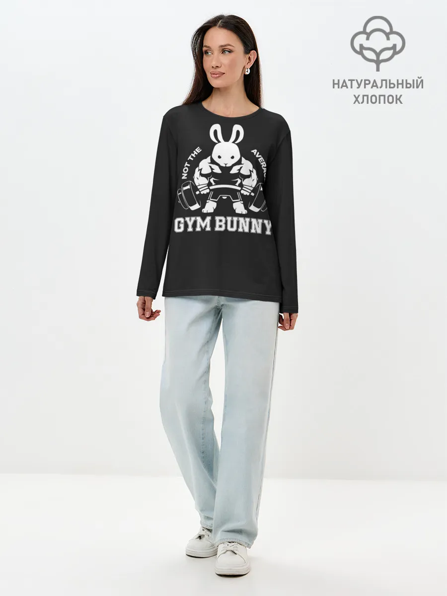 Лонгслив женский. Хлопок / GYM BUNNY