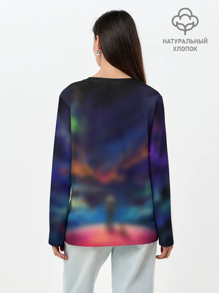 Лонгслив женский. Хлопок / Арт