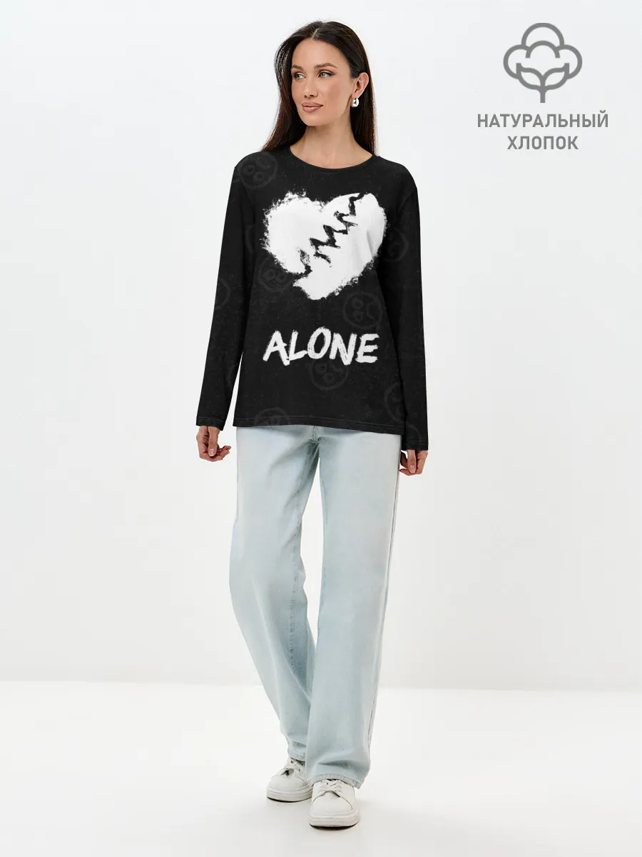 Лонгслив женский. Хлопок / Alone