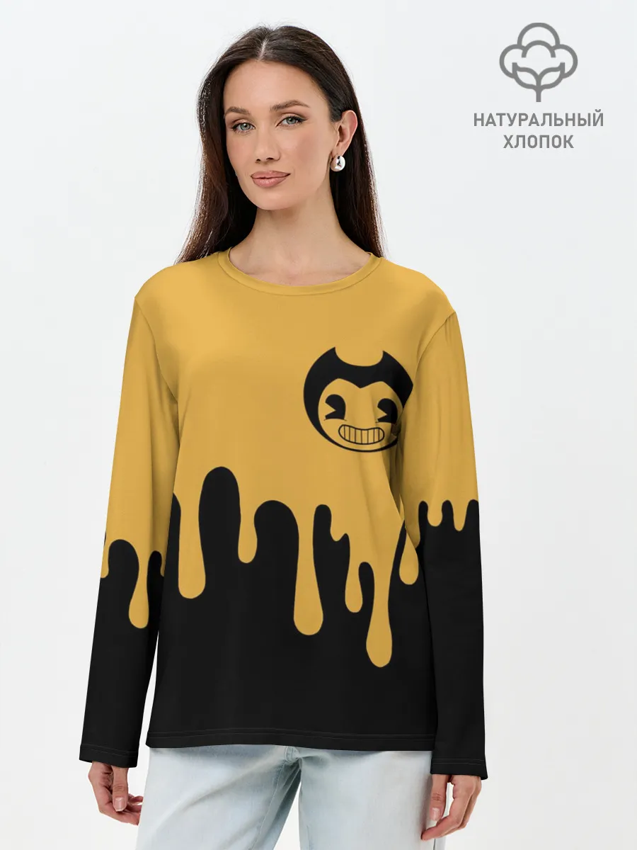 Лонгслив женский. Хлопок / Bendy And The Ink Machine