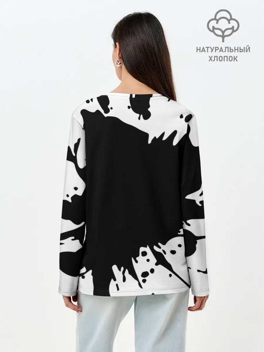 Лонгслив женский. Хлопок / Ну что, страшно?