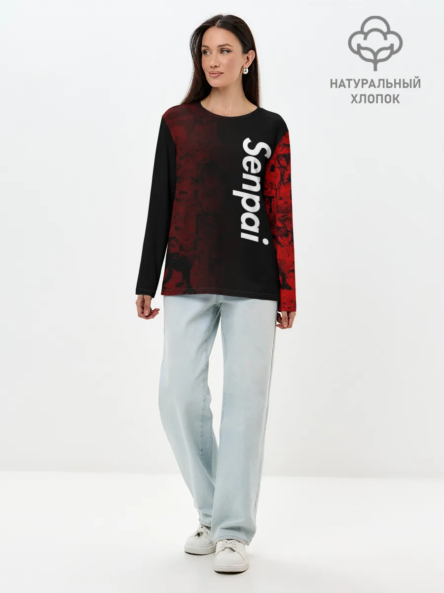 Лонгслив женский. Хлопок / Senpai