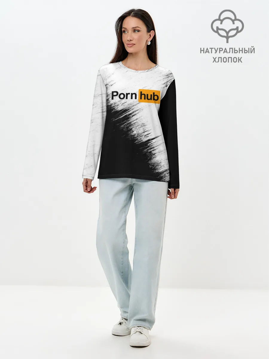 Лонгслив женский. Хлопок / Pornhub