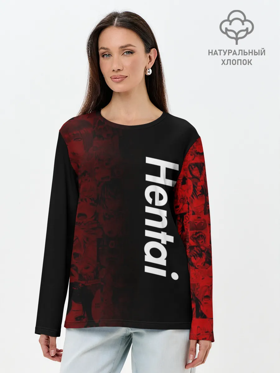 Лонгслив женский. Хлопок / Японская анимация