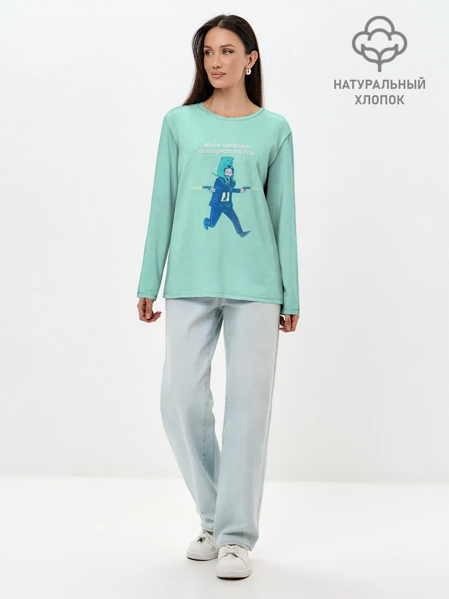 Лонгслив женский. Хлопок / Джон Уик