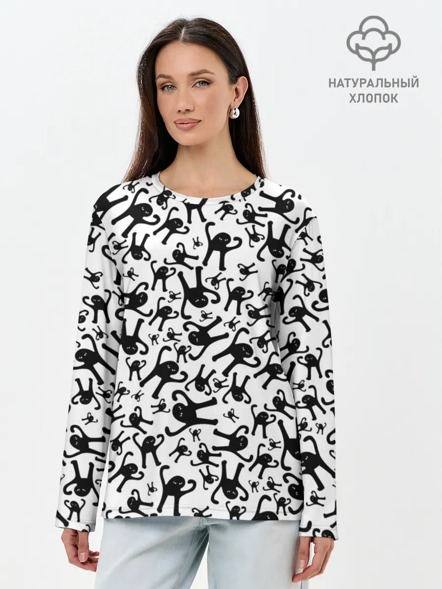 Лонгслив женский. Хлопок / ЪУЪ СЪУКА