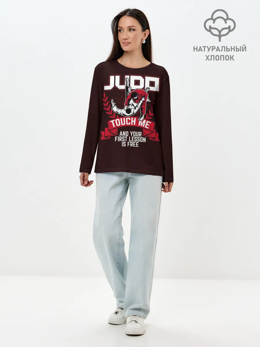 Лонгслив женский. Хлопок / Дзюдо