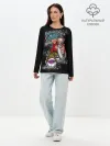 Лонгслив женский. Хлопок / Граффити