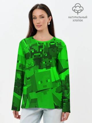 Лонгслив женский. Хлопок / MINECRAFT GAME