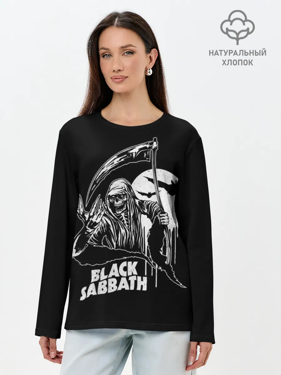 Лонгслив женский. Хлопок / Black Sabbath