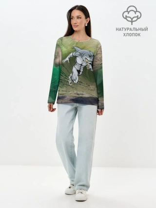 Лонгслив женский. Хлопок / Great White