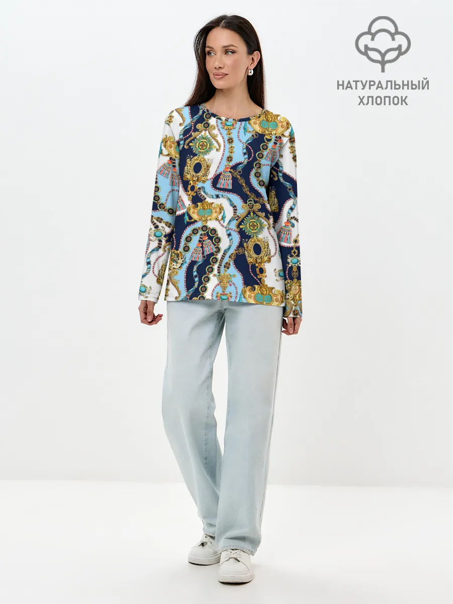 Лонгслив женский. Хлопок / Барокко