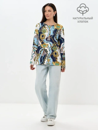Лонгслив женский. Хлопок / Барокко