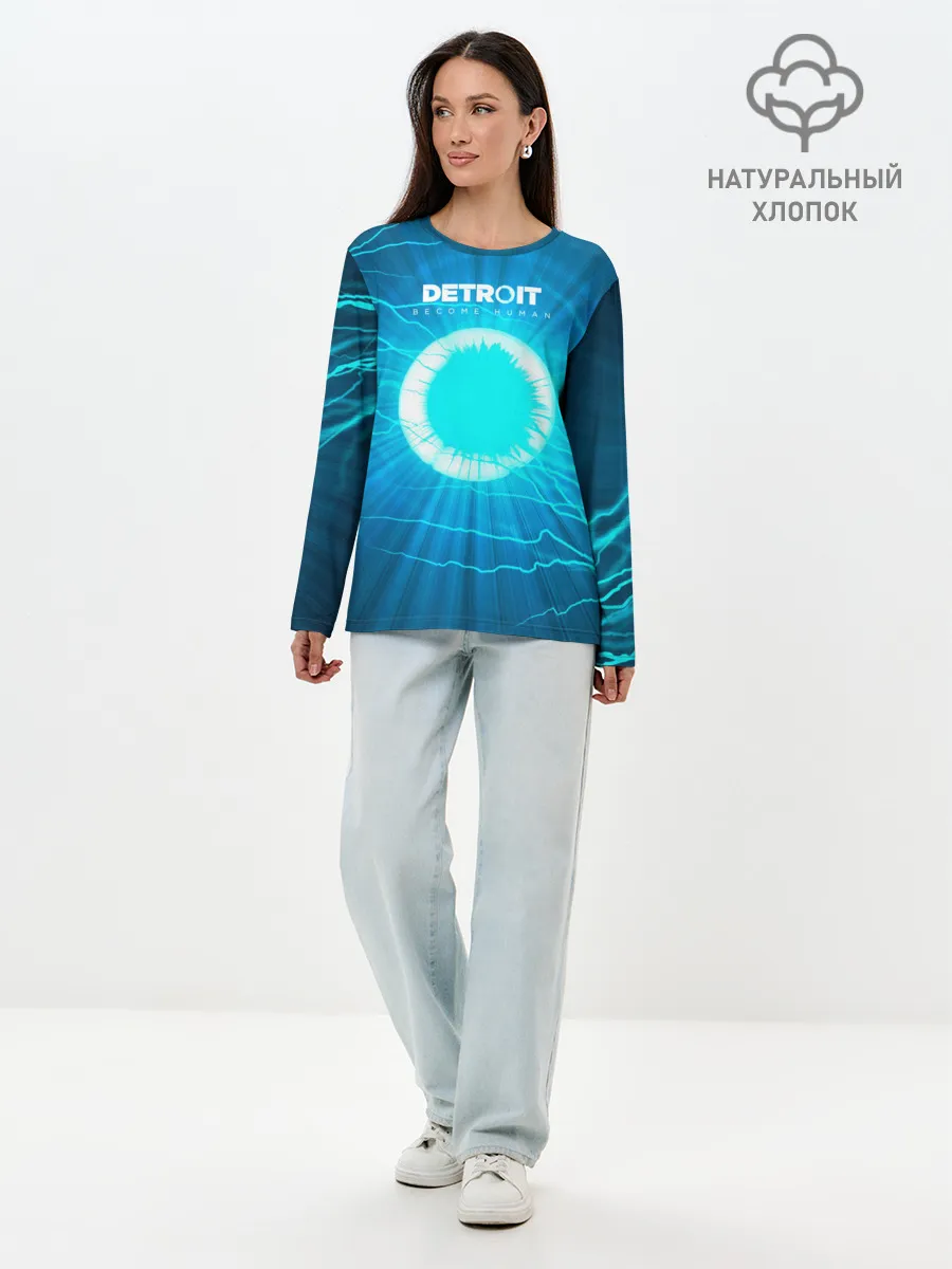 Лонгслив женский. Хлопок / Detroit: Вecome Human