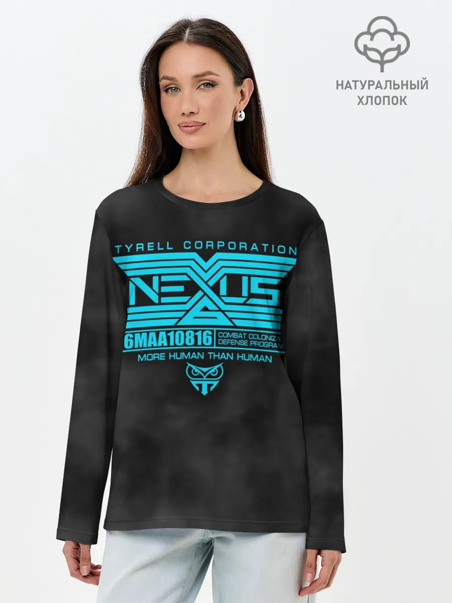 Лонгслив женский. Хлопок / Бегущий по лезвию