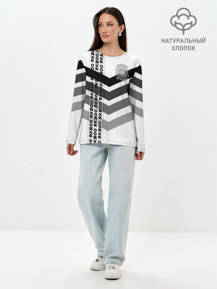 Лонгслив женский. Хлопок / RK800 become deviant