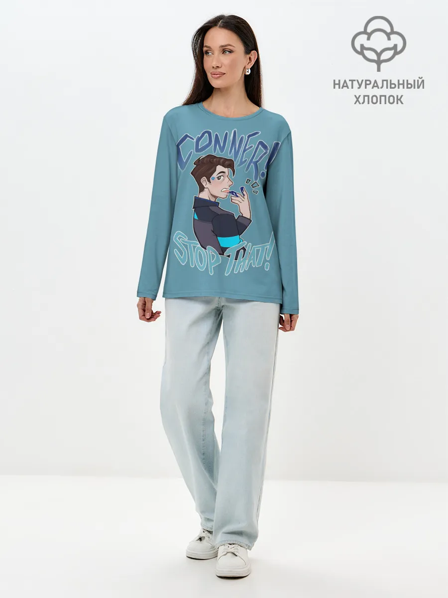 Лонгслив женский. Хлопок / CONNER STOP