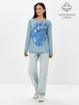 Лонгслив женский. Хлопок / WE ARE ALIVE